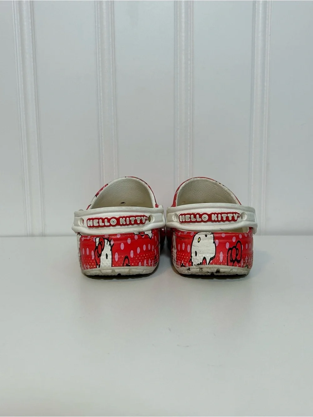 Crocs Hello Kitty Red Kids Sandal Clogs with White Strap